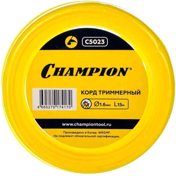 Леска для садовых триммеров Champion C5023 (15 мм, 1,6 м, )