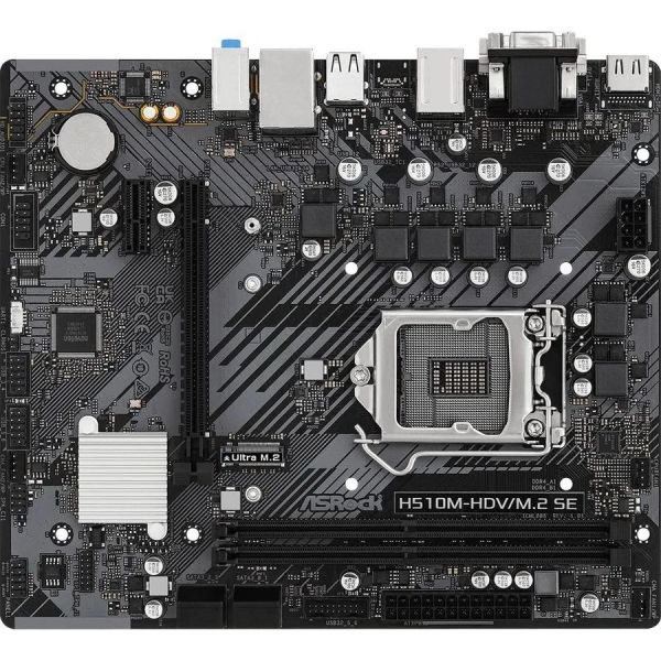 Материнская плата ASRock H510M-HDV/M.2 SE LGA 1200,Intel H470,mATX,Ret